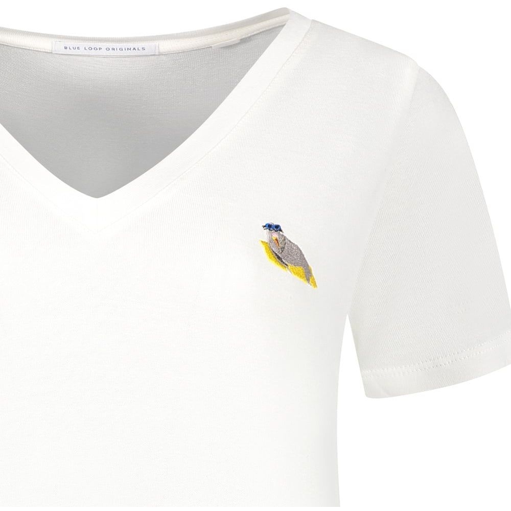 Blue Loop Originals Relinnen Relaxing Seal Tshirt Women's White TSRS011-22-B040 shirts en tops online bestellen bij Kathmandu Outdoor & Travel