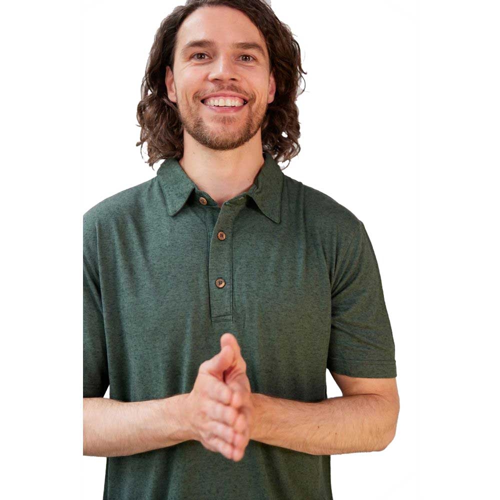 Blue Loop Originals Woolcel Polo Cilantro WPO013-23-B876 shirts en tops online bestellen bij Kathmandu Outdoor & Travel