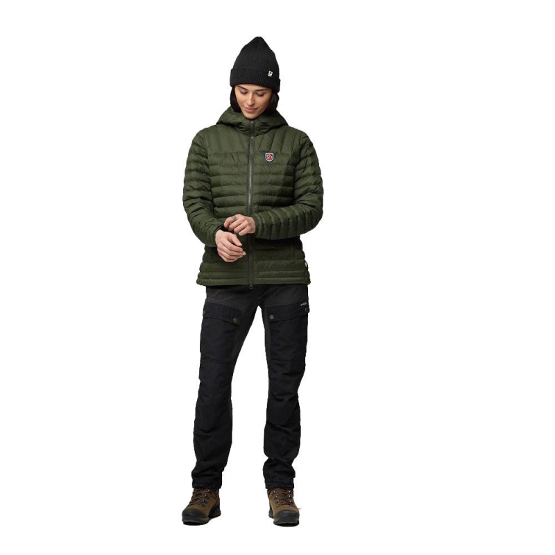Fjällräven Expedition Lätt Hoodie Women's Deep Forest winterjas