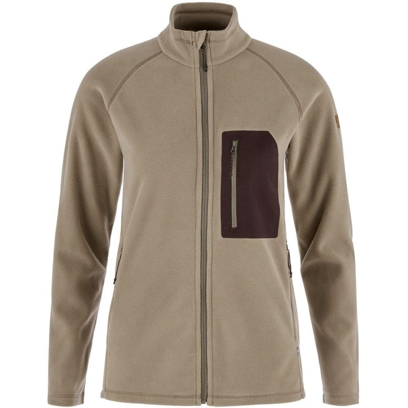 Fjällräven Kaipak Fleece Women's Suede Brown-Black Oak vest