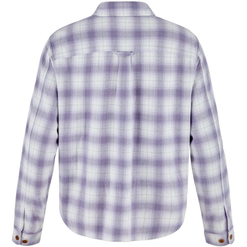 Fjällräven Övik Boxy Flannel Shirt Women's Eggshell-Lavender Mist blouse