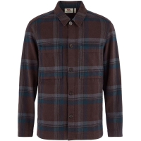 Fjällräven Singi Flannel Overshirt Black Oak-Dark Navy overhemd