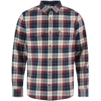 Fjällräven Singi Heavy Flannel Shirt Dark Navy-Maroon overhemd