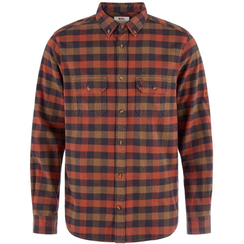 Fjällräven Skog Relaxed Shirt Autumn Leaf-Wood Brown overhemd