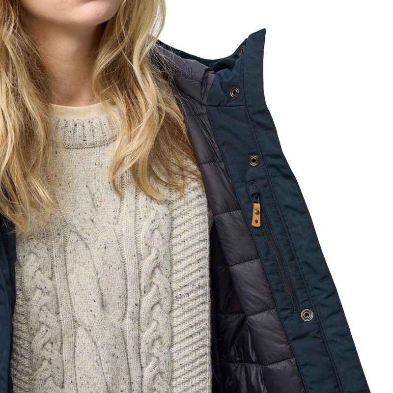 Fjällräven Kiruna Hydratic Padded Parka Women's Dark Navy winterjas