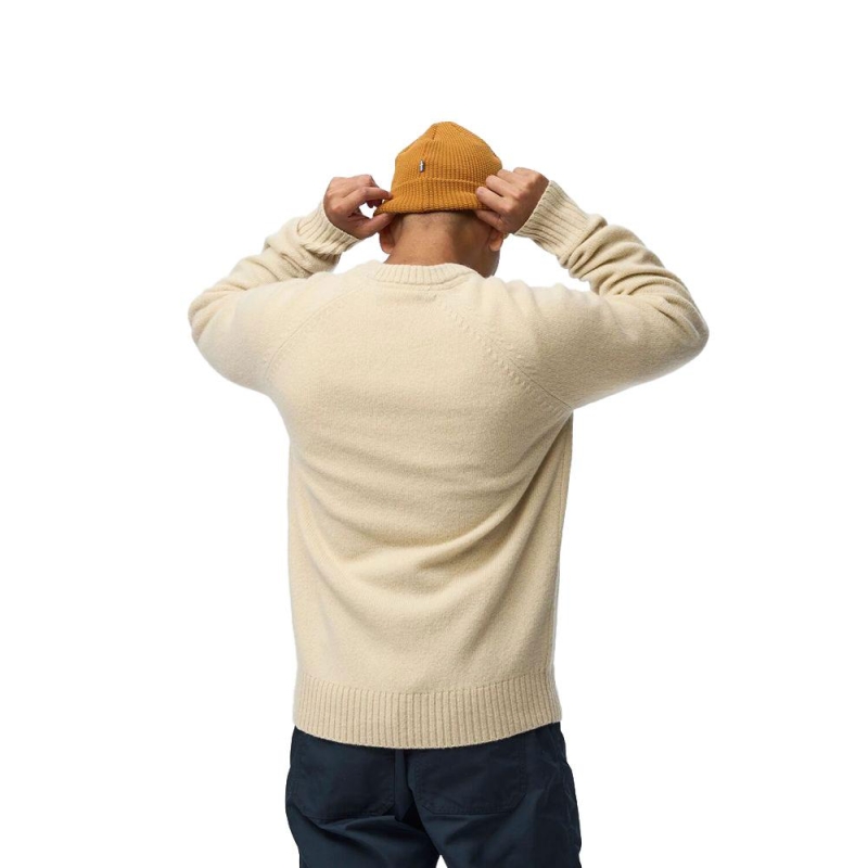 Fjällräven Fjällräven Logo Knit Sweater Light Beige trui