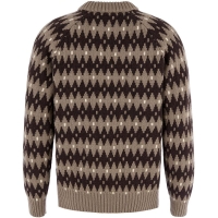 Fjällräven Övik Jacquard Knit Suede Brown-Black Oak trui