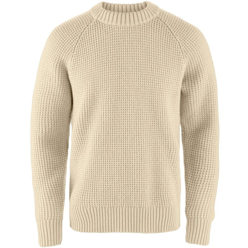 Fjällräven Övik Waffle Knit Light Beige trui
