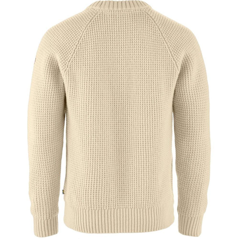Fjällräven Övik Waffle Knit Light Beige trui