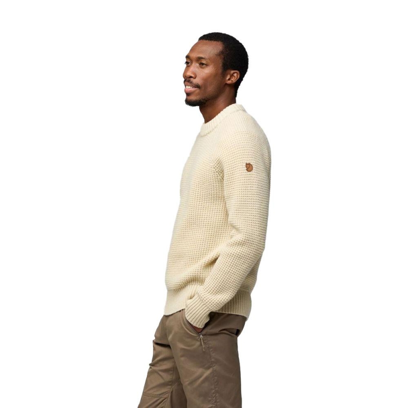 Fjällräven Övik Waffle Knit Light Beige trui
