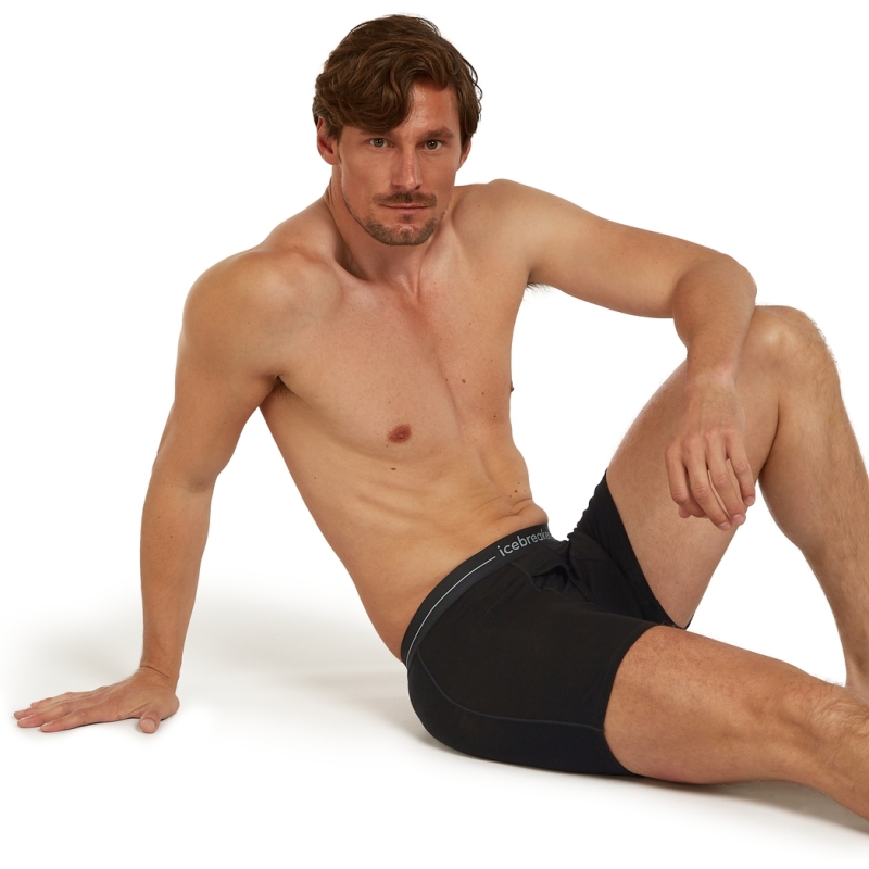 Icebreaker Anatomica Boxers wFly Black ondergoed