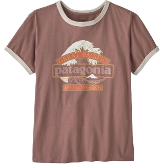 Patagonia Great Waves Ringer Tee Women's Moonrise Taupe