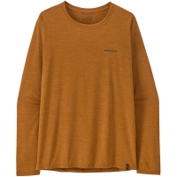 Patagonia L/S Cap Cool Daily Shirt - Boardshort Logo Women's Cinnamon Brown - Dark Cinnamon lange mouw shirt