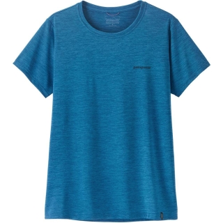 Patagonia Cap Cool Daily Shirt - Boardshort Logo Women's Aquatic Blue - Light Aquatic B