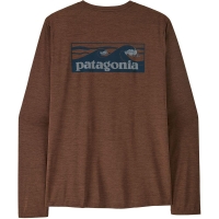 Patagonia L/S Cap Cool Daily Shirt - Boardshort Logo Berm Brown - Light Berm Brown lange mouw shirt
