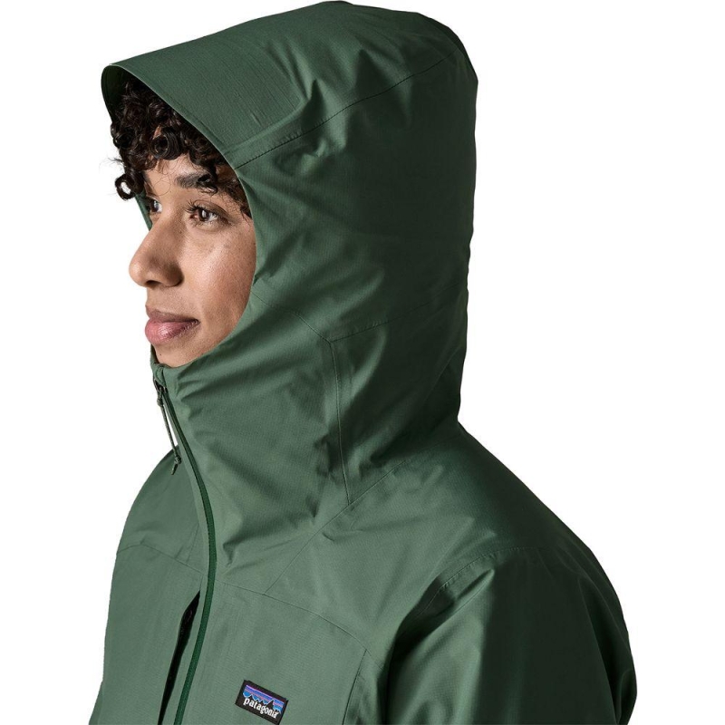 Patagonia Insulated Boulder Fork Rain Jkt Women's Canopy Green winterjas