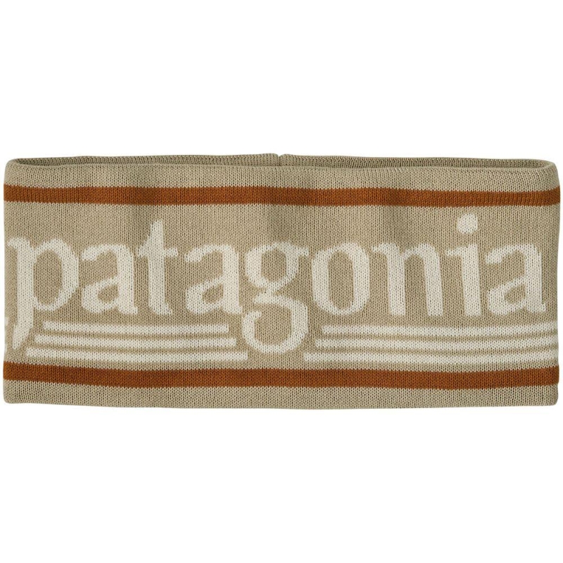 Patagonia Powder Town Headband Hut Tripper Logo: Weathered St oorwarmer en hoofdband
