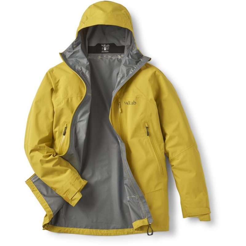RAB Downpour Mountain Jacket Dark Pollen regenjas