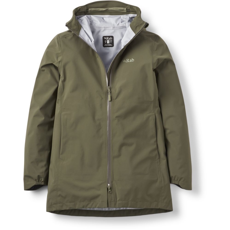 RAB Firewall Parka Women's Army regenjas