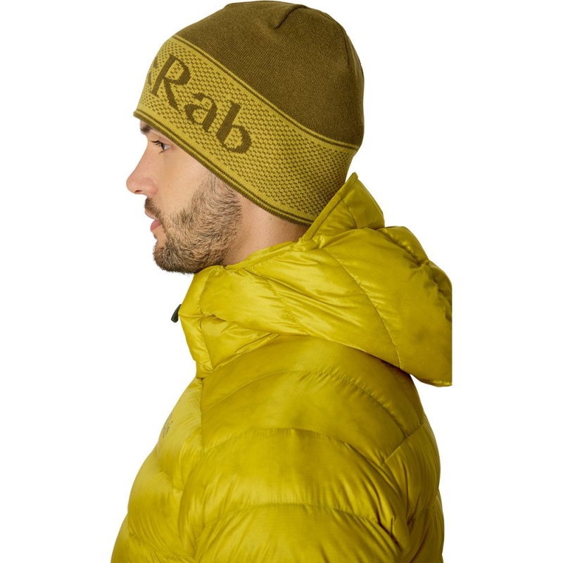 RAB Logo Band Beanie Oak/Dark Pollen muts