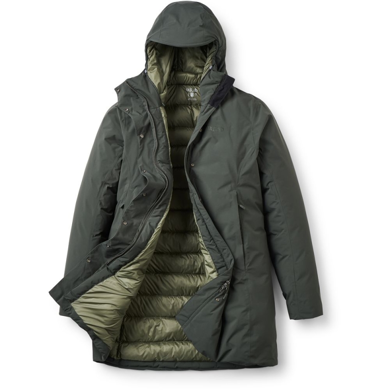 RAB Valiance Parka Women's Dark Army winterjas