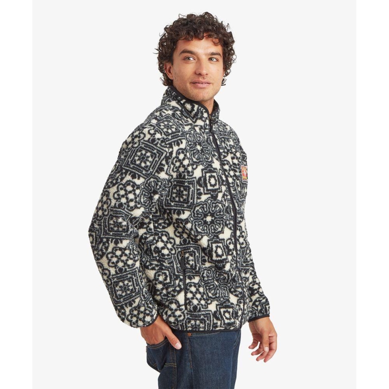 Sherpa Tarcho Printed Full Zip Jacket Black Brocade vest