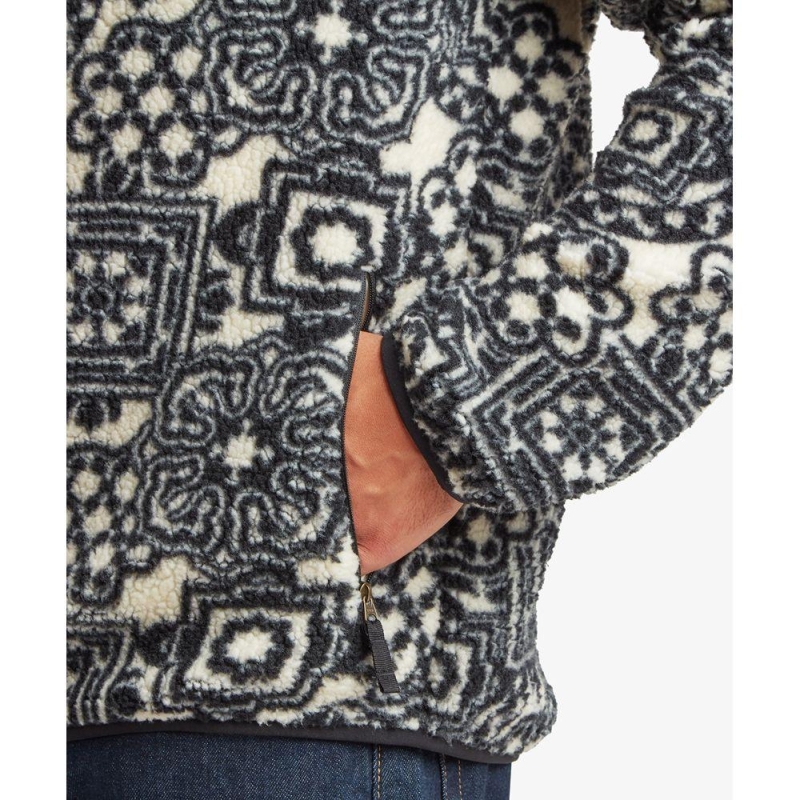 Sherpa Tarcho Printed Full Zip Jacket Black Brocade vest