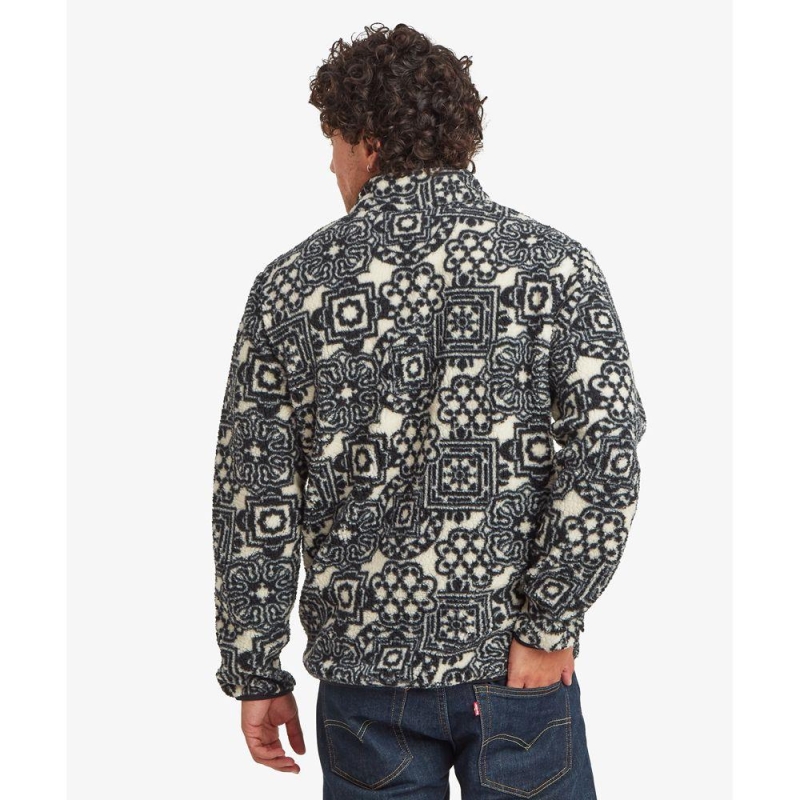 Sherpa Tarcho Printed Full Zip Jacket Black Brocade vest