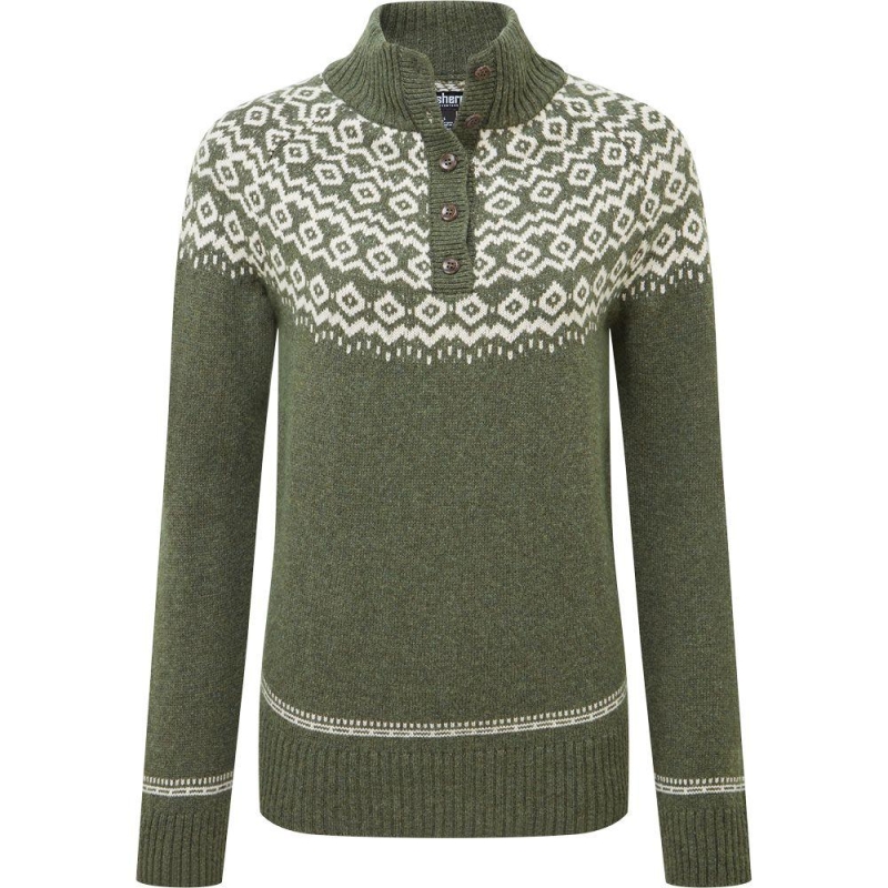 Sherpa Shanta Sweater Women's Evergreen trui