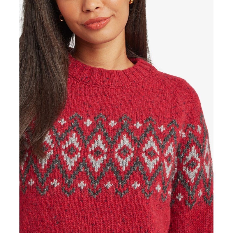 Sherpa Dumji Sweater Women's Tibetan Red trui