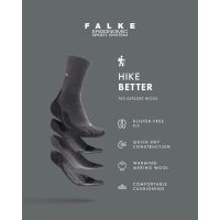 Falke TK2 Explore Wool Women's burgundy wandelsok