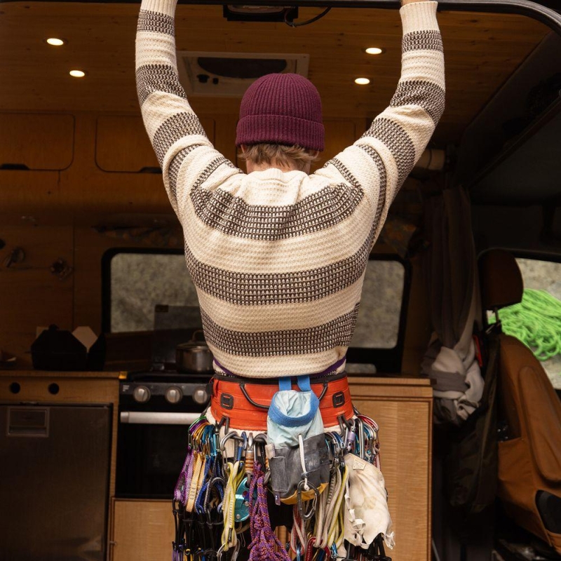Royal Robbins Moro Rock Crew Chalk Aster Str trui