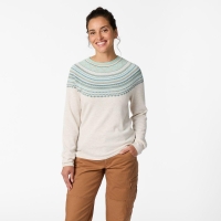 Royal Robbins Westlands Fairisle Crew Chalk Htr Manzanita Pt trui