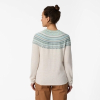 Royal Robbins Westlands Fairisle Crew Chalk Htr Manzanita Pt trui