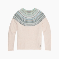 Royal Robbins Westlands Fairisle Crew Chalk Htr Manzanita Pt trui