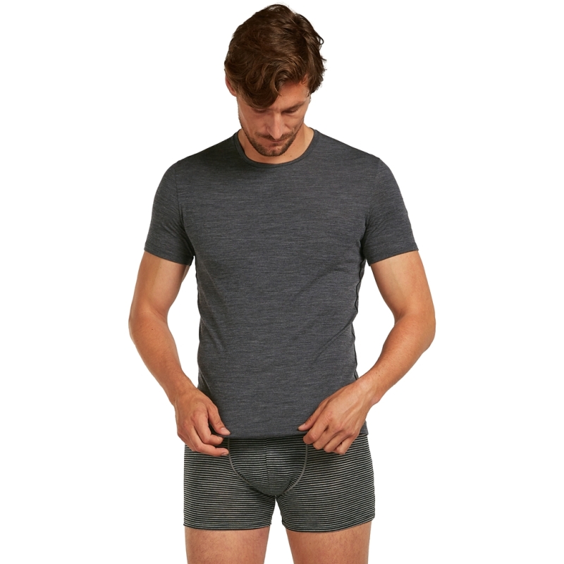 Icebreaker Anatomica SS Crewe Jet Hthr t-shirt