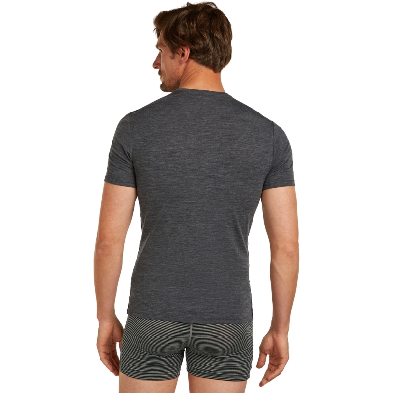 Icebreaker Anatomica SS Crewe Jet Hthr t-shirt