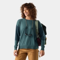 Smartwool Edgewood Crew Sweater Everyday Women's Dark Dusty Teal Marl trui