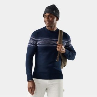 Smartwool Sparwood Stripe Crew Sweater Everyday Deep Navy
