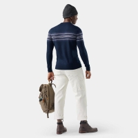 Smartwool Sparwood Stripe Crew Sweater Everyday Deep Navy trui