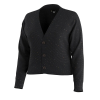 Smartwool Edgewood Cardigan Women's Black Donegal vest