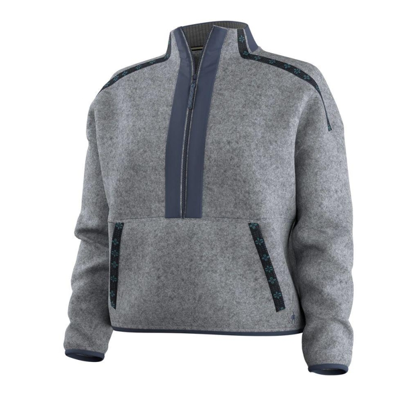 Smartwool Second Cut Fleece 1/2 Zip Everyday Women's Light Navy trui