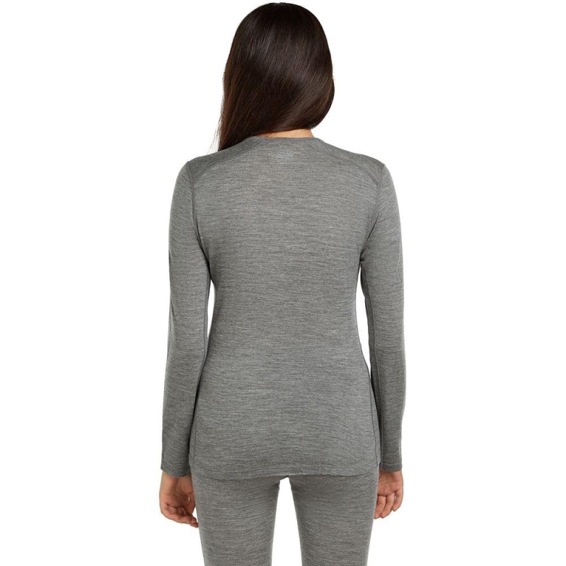 Icebreaker 200 Oasis LS Crewe Women's Gritstone lange mouw shirt