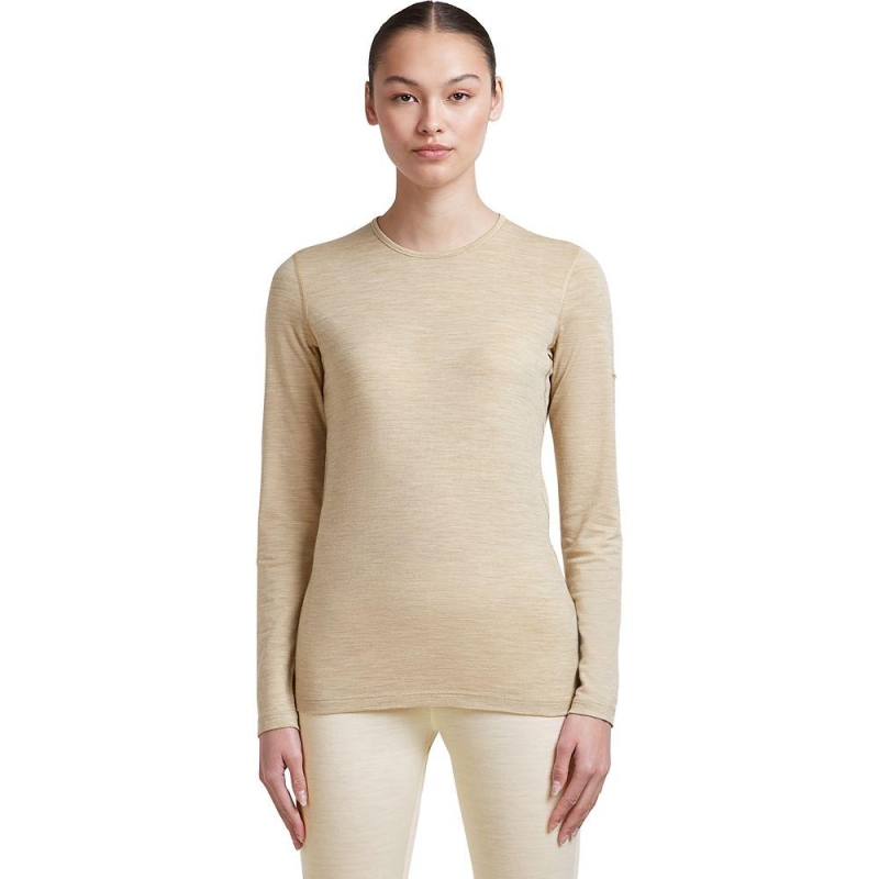 Icebreaker 200 Oasis LS Crewe Women's Bay Hthr lange mouw shirt