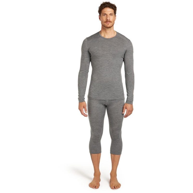 Icebreaker 200 Oasis LS Crewe Gritstone Hthr lange mouw shirt