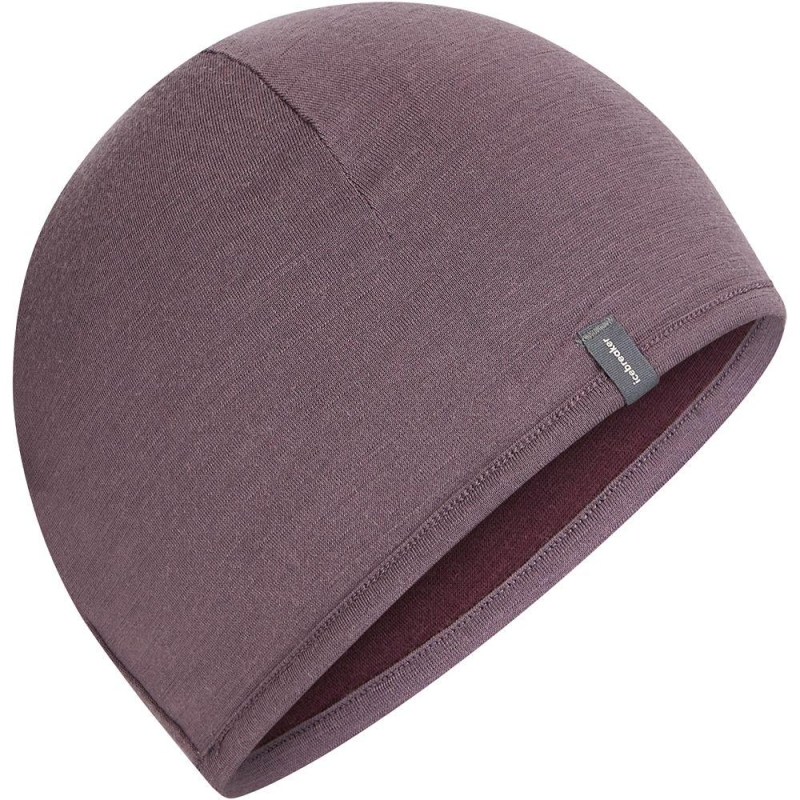 Icebreaker 201 Oasis Revers Beanie Dk Berry/Grey Plum muts