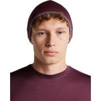 Icebreaker 201 Oasis Revers Beanie Dk Berry/Grey Plum muts