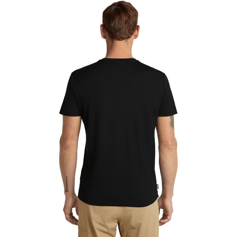 Icebreaker Merino 150 Tech Lite SS Tee IB Stitchline Black t-shirt