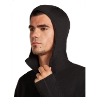 Icebreaker Merino 360 RealFleece Elemental LS Hood Black vest