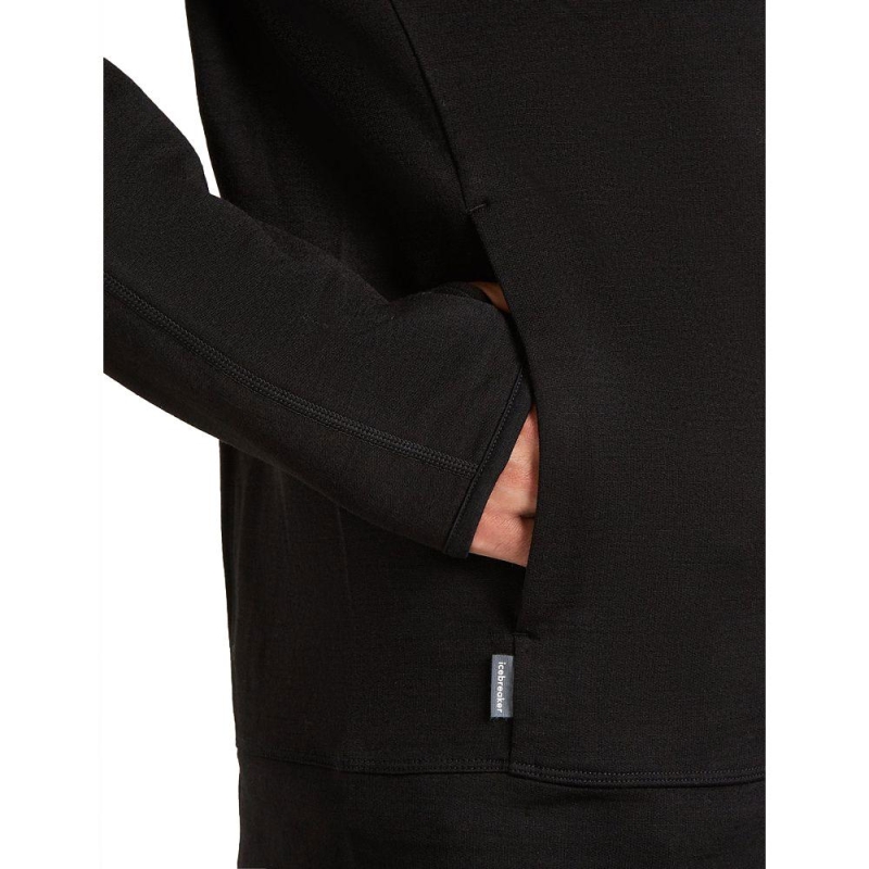 Icebreaker Merino 360 RealFleece Elemental LS Hood Black vest
